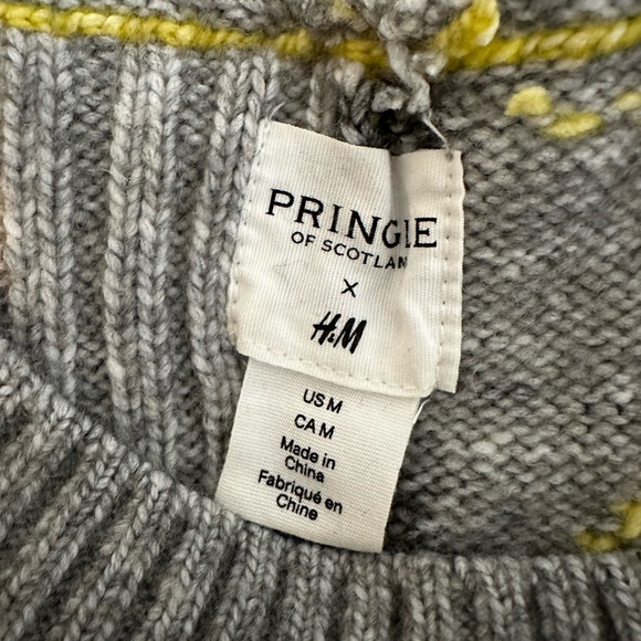 {Pringle Of Scotland X H&M} Argyle Ribbed Sweater - Sz M - Picture 7 of 12